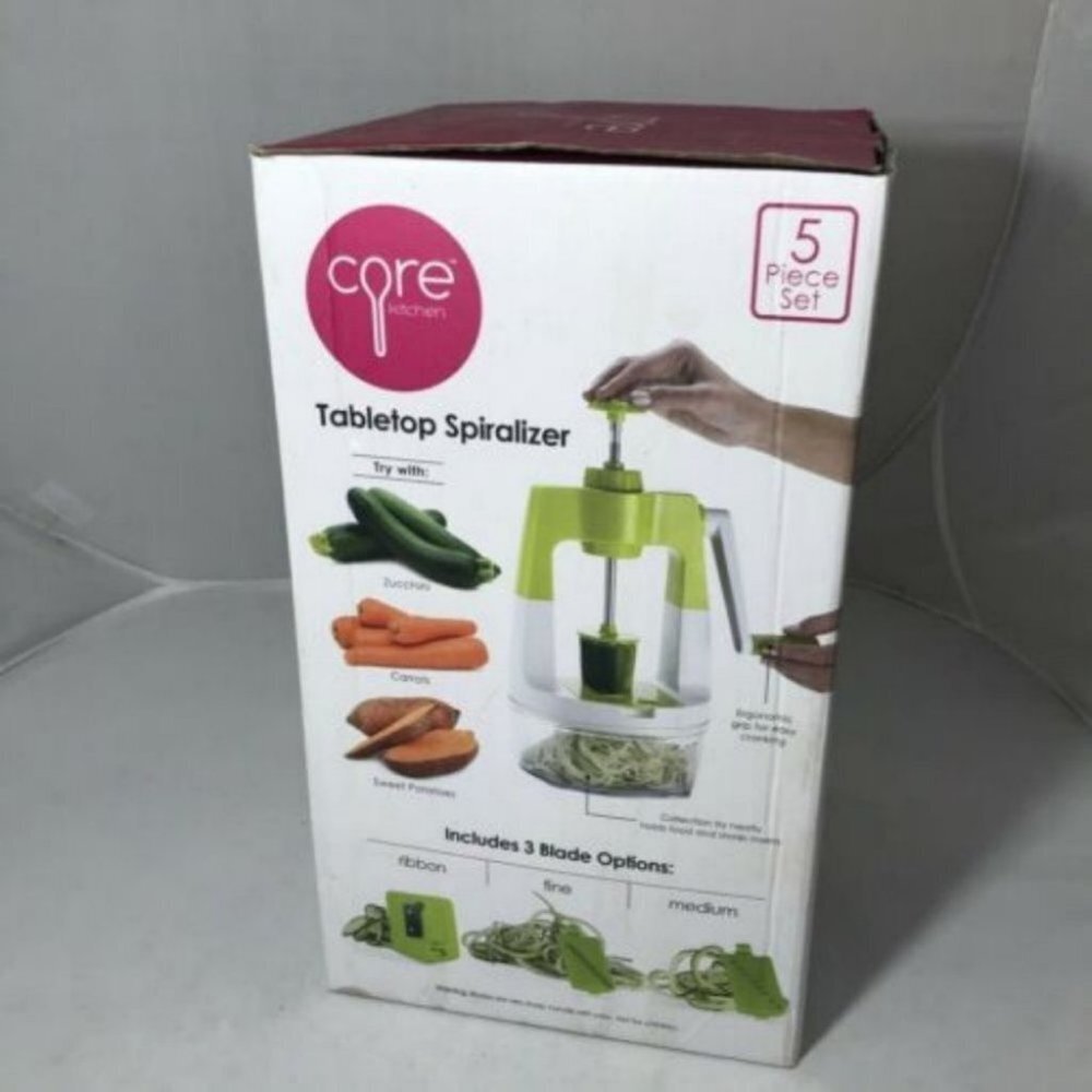 Core Kitchen 5pcs Tabletop Spiralizer Set salad fruit New in box - Picture 10 of 11